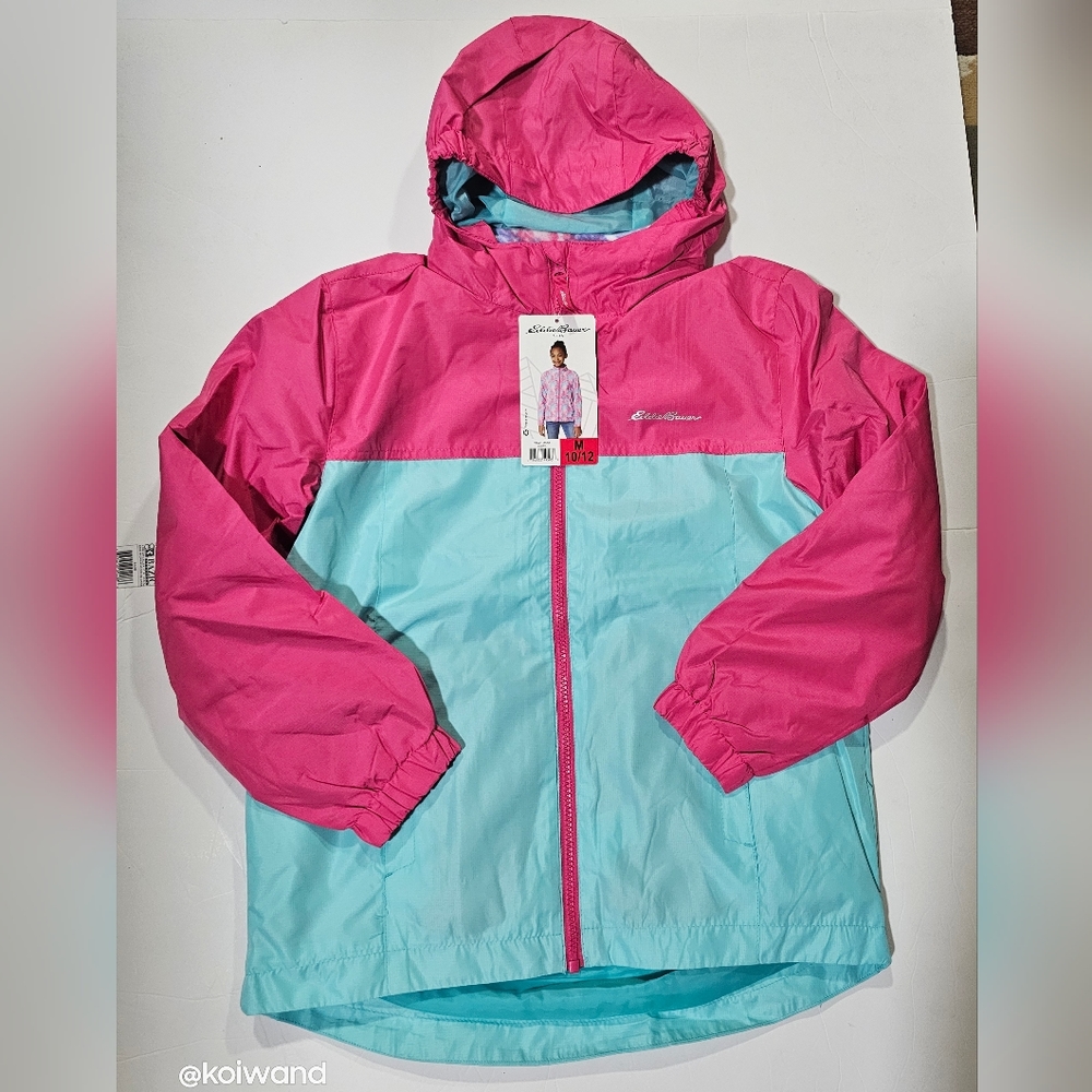 Eddie Bauer Girls Magenta Lightweight 3 in 1 Jacket Size M-10/12 - Picture 3 of 15